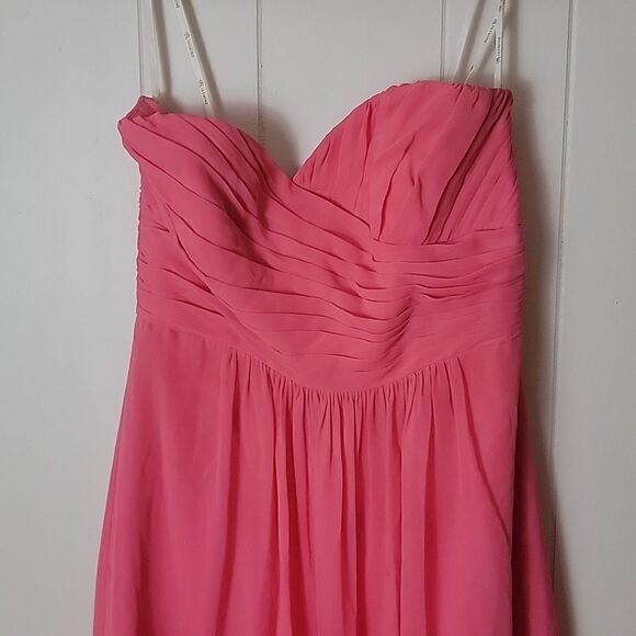 B2 strapless gown in watermelon color - Picture 2 of 5